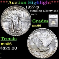***Auction Highlight*** 1927-p Standing Liberty Qu