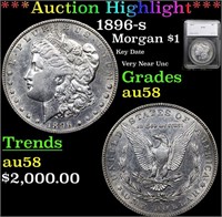 ***Auction Highlight*** 1896-s Morgan Dollar 1 Gra