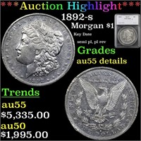 ***Auction Highlight*** 1892-s Morgan Dollar 1 Gra