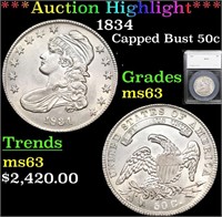 ***Auction Highlight*** 1834 Capped Bust Half Doll