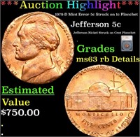 ***Auction Highlight*** 1978-D Jefferson Nickel Mi