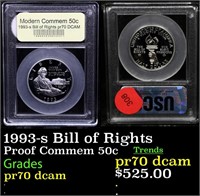 Proof . 1993-s Bill of Rights Modern Commem Half D