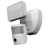 Video Wi-fi Connected White Security Light