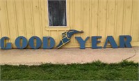 Vintage wooden goodyear sign from carlise On