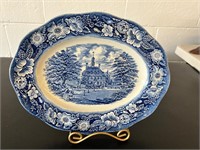 Oval Platter Liberty Blue Governor's Staffordshire