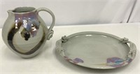 Serving Tray and Pitcher, Pottery