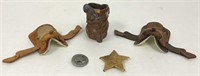Miniature Saddles, Holster, and Badges