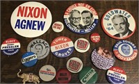 ASSORTED LOT OF NIXON CAMPAIGN BUTTONS PINS