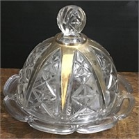 VINTAGE GLASS BUTTER DISH