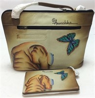 ANUSCHKA DOG WITH BUTTERFLY PURSE & WALLET