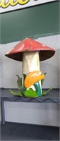 Custom built metal art mushroom lawn decor