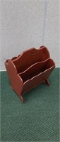 Custom built solid wood magazine rack