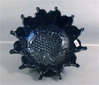 Imperial Grape Black  Large Crimped Whimsy Bowl
