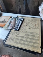 Vintage logging photos and old maps