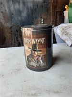 John Wayne blanket and tin