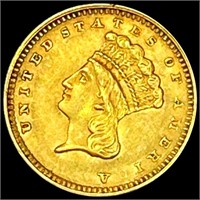 1862 Ty 3 Rare Gold Dollar UNCIRCULATED