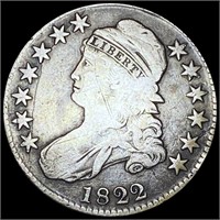 1822 Capped Bust Half Dollar NICELY CIRCULATED