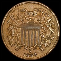 1864 Two Cent Piece CLOSELY UNCIRCULATED
