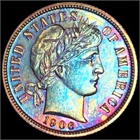 1906 Barber Dime CHOICE PROOF