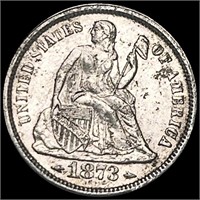 1873 'Arrows' Seated Liberty Dime UNCIRCULATED