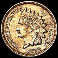 1863 Indian Head Cent NEARLY UNCIRCULATED