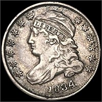 1834 Capped Bust Dime LIGHTLY CIRCULATED