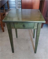 Green side table with drawer