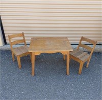 Child's table and chairs