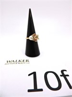 10k Yellow Gold Ring with Pearl