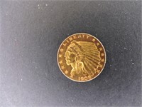 1908 Indian Head Gold #2.5 Dollar Quarter Eagle