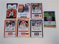 LOT OF 7 SIGNED AUTOGRAPH BASKETBALL CARDS