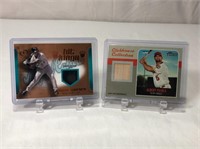 2 Pujols / Cabrera Relic Patch Baseball Cards