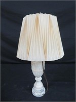 MARBLE TABLE LAMP W/ SHADE