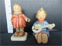 2 HUMMEL FIGURINES (WINTER SONG & PLAYING GUITAR)