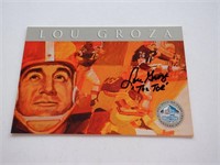 LOU GROZA SIGNED HOF CARD 1172/5000