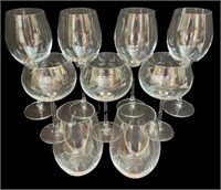 Set of Nine Wine Glasses
