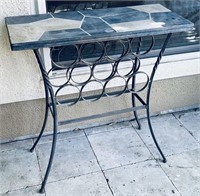Outdoor Accent Table w/Wine Rack