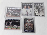 (5) Mickey Mantle Commemorative Baseball Cards