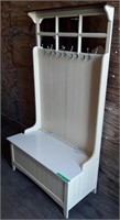 Hall Bench With Seat Storage Coat Hooks