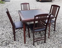 Folding Card Table With 4 Matching Folding Chairs