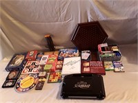 Lg Lot Of Games: Card Games, Scrabble, Sequence,