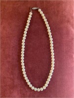 Simulated Pearls Strand Necklace 16"