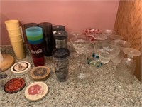 Misc. drinking cups/glasses, cannisters, & more!