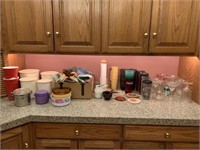 Misc. drinking cups/glasses, cannisters, & more!