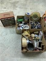 Misc. hand tools, hardware, paint supplies,