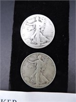 Two Walking Liberty Half Dollars 1936 & 1937