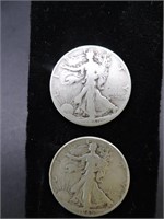 Two Walking Liberty Half Dollars 1945 & 1946