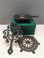 Iron Trivets and Food Warmer