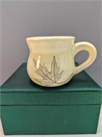 Nemadji Pottery USA Leaf Mug
