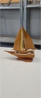 Custom built solid wood sailboat
